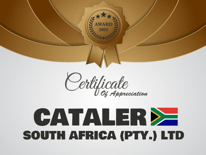 Cataler South Africa receives a letter of thanks from TSAM (Toyoya South Africa)