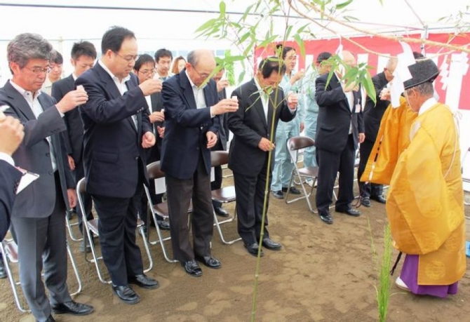 新ホール建設、安全祈願祭を開催