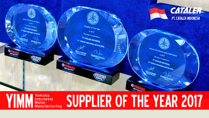 キャタラーインドネシアがYIMM殿より「Supplier of the Year 2017」など３つの賞を受賞しました