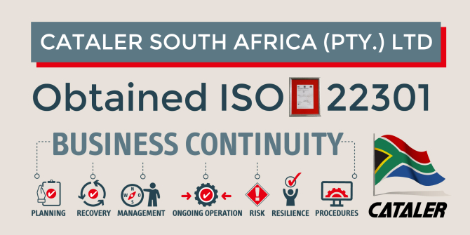 キャタラー南アフリカが「ISO22301」の認証を取得しました