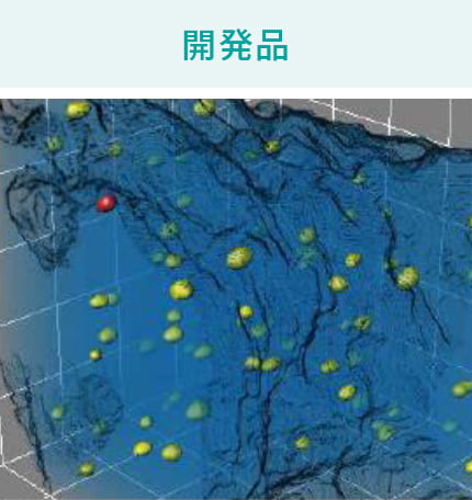 電極触媒のPtCo粒子の担持位置(100万倍) 開発品